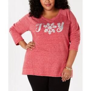 Style & Co Petite Joy Graphic-Print Sweatshirt-L